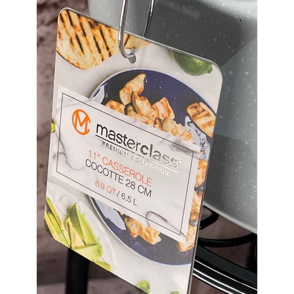 Master Class Cookware Premium 11" Casserole Dish With Glass Lid 6.9 Qt NEW! - Picture 6 of 6